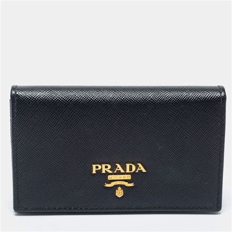 prada greca saffiano flap card case review|prada wallet.